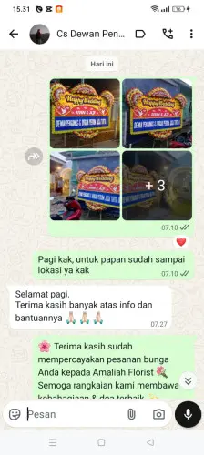 Testimonial Papan Bunga Pernikahan de latinos